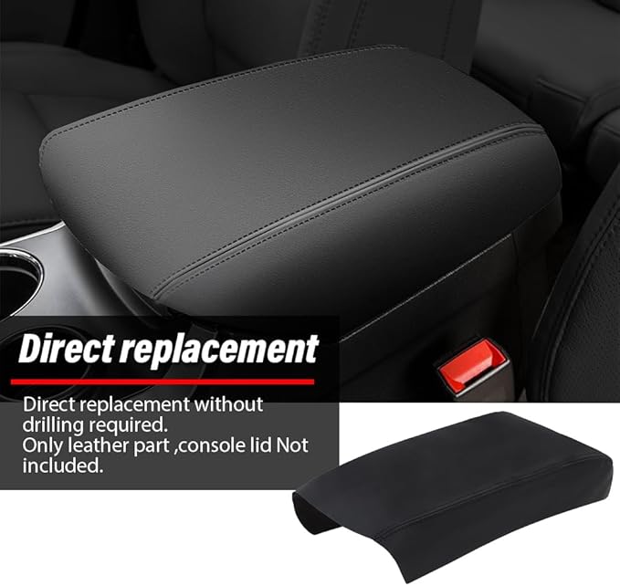 DOTCOM Center Console Lid Armrest Cover Fit Ford Explorer 2011 2012 2013 2014 2015 2016 2017 2018 Armrest Cover Console Lid Protector Cushion Pad Black