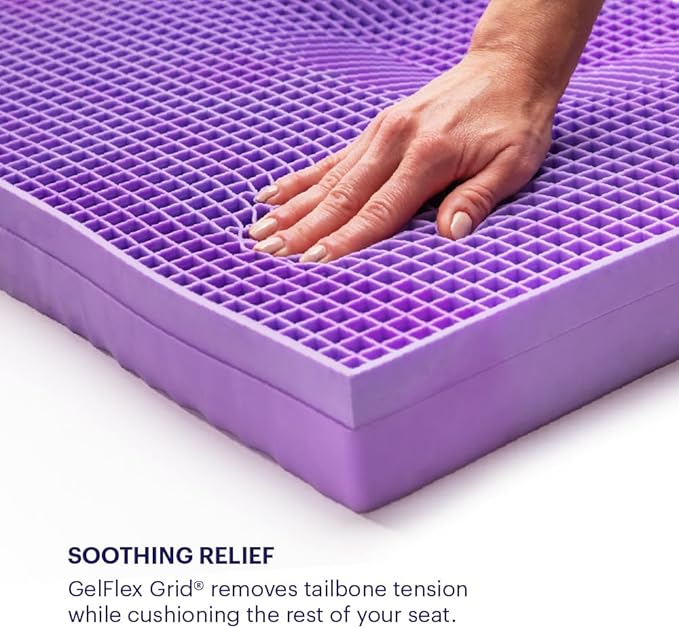 Purple Ultimate Seat Cushion | Pressure Reducing Grid Designed for Ultimate Comfort | Designed for Gaming | Made in The USA