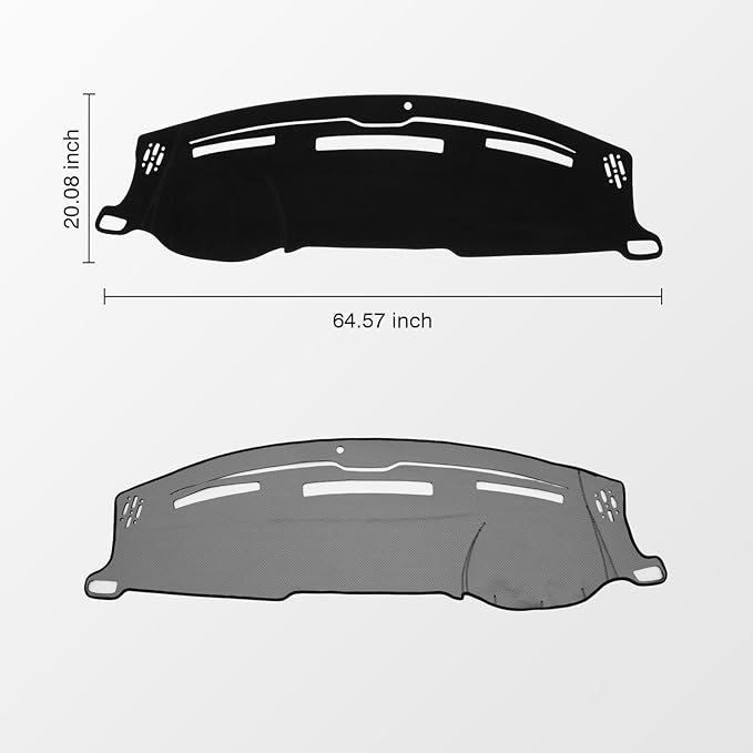 KUST Car Dash Cover for 2010-2018 Dodge Ram 1500 2500 3500 Non-Slip Dashboard Cover Polyester Dashboard Mat Pad Interior Accessories for Ram Pickup Custom Fit Dash Mat No Glare Black