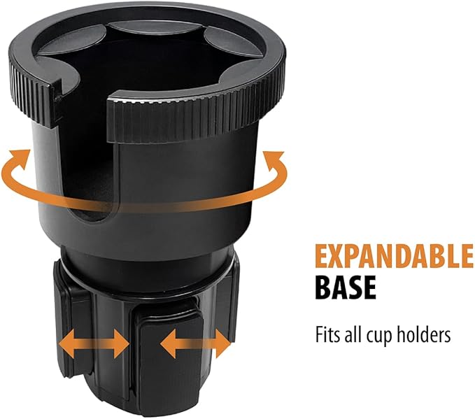 ToughTested TNT Tough N' Thirsty Mega XL Cupholder & Device Mount | Expands to Fit 1.2L Bottles | Adjustable 9" Gooseneck Arm for Phones, Tablets, GPS | Heavy-Duty Vehicle Accessory