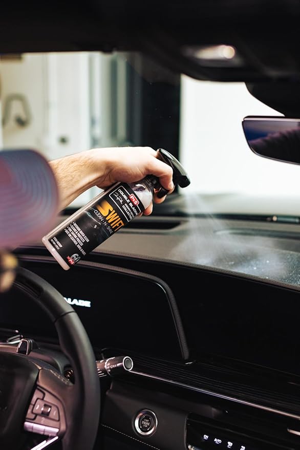 P & S Professional Detail Products Swift Clean & Shine - Interior Cleaner & Protectant for Leather, Vinyl, Plastic - Cleans, Conditions & Leaves a Satin Finish - Fresh Scent - 16 oz Spray