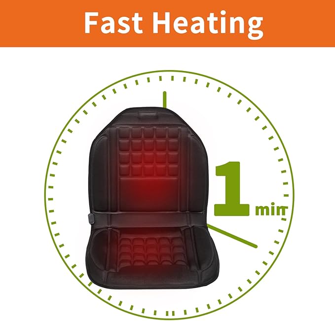 Seat Cushion with Heat:Winter Heated Seat Cover with Fast Heating On The Go to Reduce Stress