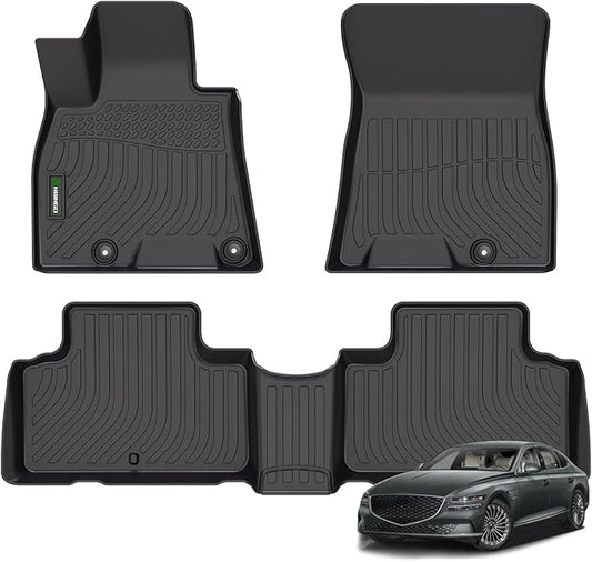 ANBINGO®-Floor Mats for Genesis GV80 2021-2026 Only 5 Seats (Not Fit Coupe), Car Mats for Genesis GV80 All Weather Floor Mats Protection TPE Front & Rear Row Waterproof GV80 Accessories