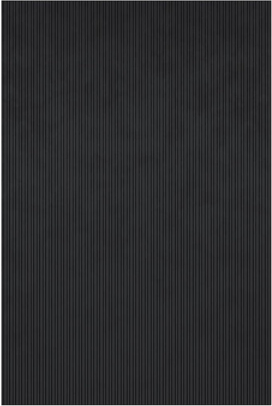 Ottomanson Heavy Duty Rubber Floor Mat – Non-Slip, Waterproof, Easy to Clean – Utility Rug for Entryway, Kitchen, Garage, or Patio – Stain Resistant, Hose Washable – 20" x 39", Black