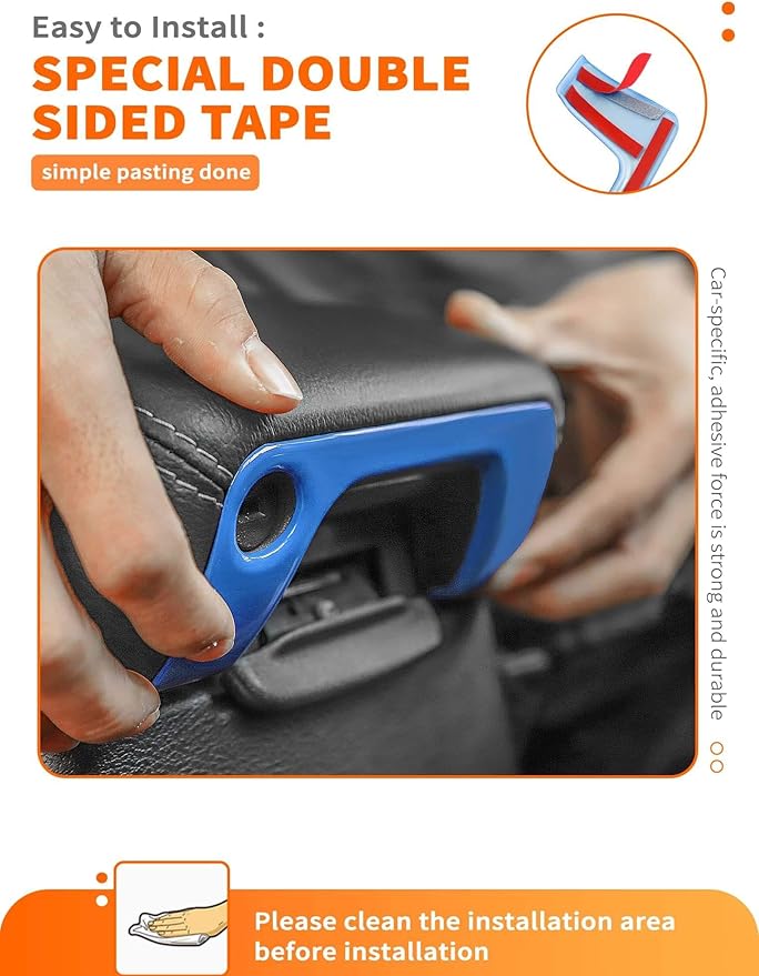 Savadicar Sky Blue Interior Accessories - Armrest Switch Bezel Trim Cover for 2018-Present Jeep Wrangler JL JLU 4XE & Gladiator JT - Solid Color Interior Decor Upgrade Option, 1-Piece