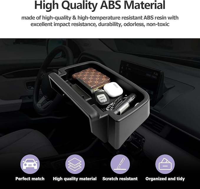 LUWU for 2023 2024 2025 Pilot Dashboard Center Console Organizer 2025 H onda Pilot Armrest Storage Box Armrest Organizer H onda Pilot Console Organizer Tray 2023 2024 2025 H onda Pilot Accessories