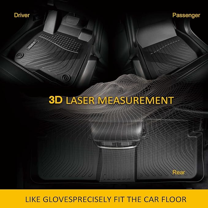 Wailtnb-Car Floor Mats & Cargo Mat Custom for Toyota Camry 2018-2024 (Not for Hybrid & AWD) Waterproof Durable All Weather Protection Floor Liner Full Set Toyota Camry Accessories Black