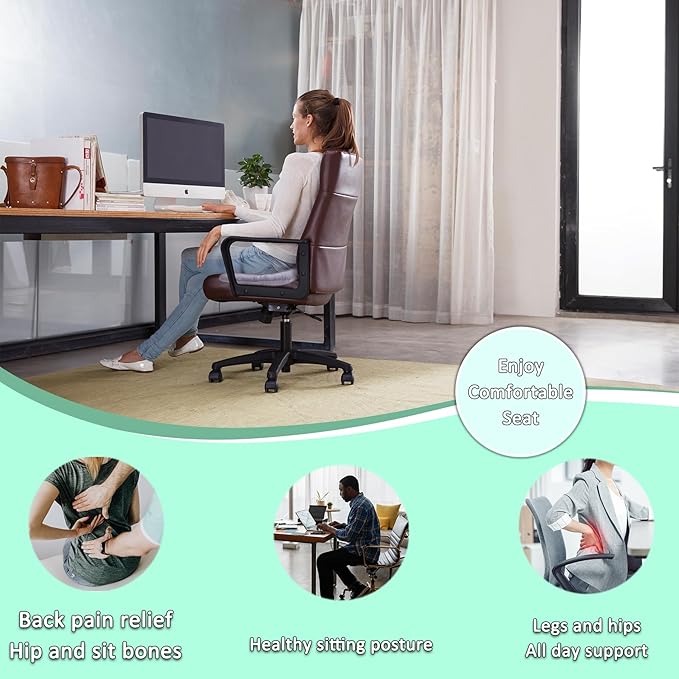 Donut Pillow for Tailbone Pain Relief, Wheelchair Cushion for Hemorrhoids and Bed Sores, Pregnancy, Donut Pillow Suitable for Office, Long Travel, Car and Home Sofa (Lake Blue)