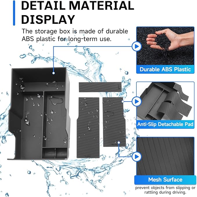 SXCY 2PCS for 2025 Chevy Equinox [Gas] Center Console Organizer for Chevrolet Equinox [Gas] Accessories 2025 Equinox Console Tray for 2025 Equinox Console Organizer(Double-Deck Design)