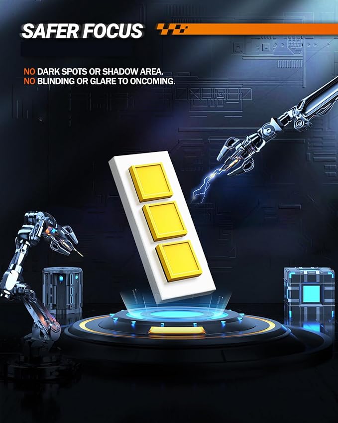 SEALIGHT 9006/HB4 Bulbs, Wireless Super Bright, 3-Min Plug and Play, Fanless Light No Noise, IP67 Waterproof Non-Polarity, Powersports Accessory Lights, Pack of 2