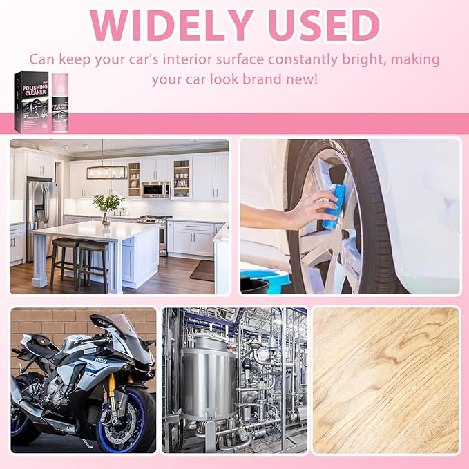 Timeno 2026 New Polishing Cleaner Car Interior, Interior All Purpose Car Cleaner for Rubber, Leather (2)