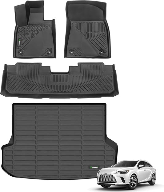ANBINGO®-Floor Mats & Cargo Liner for 2016-2022 Lexus RX RX350 RX450h (Not for RXL) All Weather Protection TPE Anti-Slip Automotive Full Set Custom Car Mats Accessories - Black