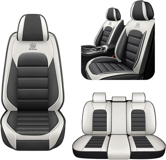 5 Car Seat Covers for Toyota RAV4 2000-2026 Breathable Car Seat Cover,Anti-Slip Waterproof Seat Protectors with Airbag,Automotive Vehicle Cushion with Storage Pockets (Standard,Gray)