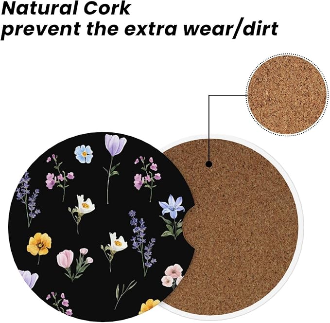 Wildflower Vintage Flower Car Steering Wheel Cover