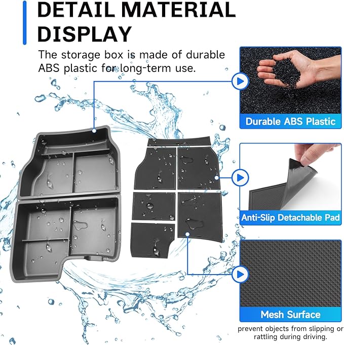 SXCY for 2025 Toyota Sienna Under Console Organizer [Not for Console w/Cool Box] for 2021-2025 Toyota Sienna Accessories 2021-2025 Sienna Under Armrest Organizer 2024 2025 Sienna Under Console Tray