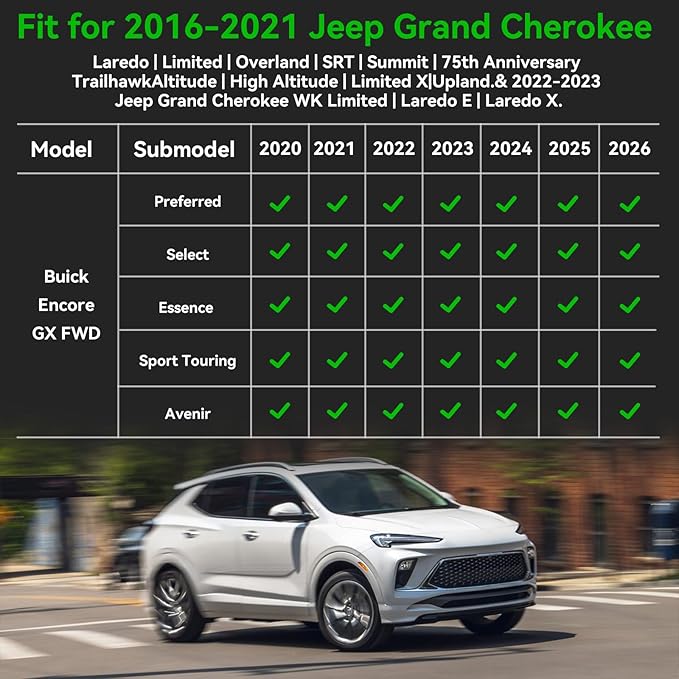 for Buick Encore GX FWD Floor Mats 2026 2020-2025,Car Mats for Buick Encore GX FWD All Weather Floor Mats Cargo Liner Anti-Slip Waterproof TPE Mats Custom Fit for Encore gx Accessories,Black