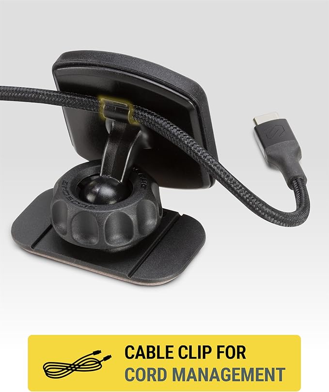 Scosche Magnetic Phone Holder for Car Dashboard with Extra Strong Magnet, Thick Metal Plate & 360° Rotation, Secure Cell Phone Car Mount for Large Phones Compatible with iPhone, Samsung, Not MagSafe