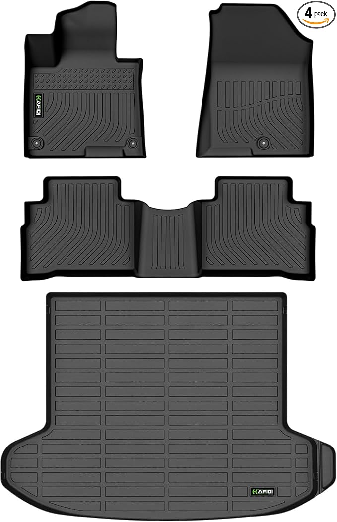 All Weather Floor Mats & Cargo Liner Set Custom for Kia Sportage 2023 2024 2025 (Not Hybrid) - Black