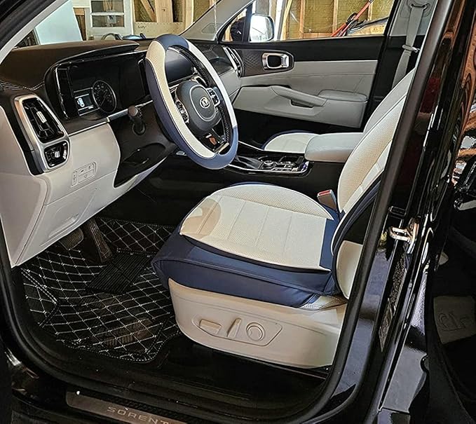 Errva Custom Personalized Floor Mats for Cars，Luxury Full Coverage All Weather Car Floor Mats，Anti-Slip Leather Car Mat Set ，Custom Floor Mats for 98.99% of Cars, Trucks & SUVs (brown2)