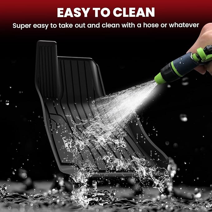 LASFIT Floor Mats for Mercedes Benz C Class 2026 2025 2024 2023 2022 C300 / C43 AMG / C63 AMG S / C63 AMG S E (Fit Sedan Only), All Weather TPE Floor Liners for C Class Car Mats, 1st & 2nd Row Set