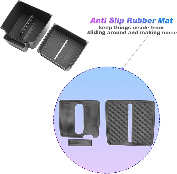 SXCY 2PCS for 2025 Chevy Colorado/GMC Canyon Center Console Organizer for Chevrolet Colorado Accessories 2023 2024 2025 Colorado Console Tray for 2025 Canyon Console Organizer(Double-Deck Design)