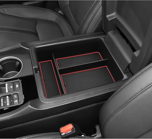 LUWU 2026 Passport Center Console Organizer Compatible with 2024 2025 2026 Honda Passport & 2023 2024 2025 Pilot & 2024 2025 Ridgeline Accessories Armrest Console Organizer Armrest Insert Tray (Red)