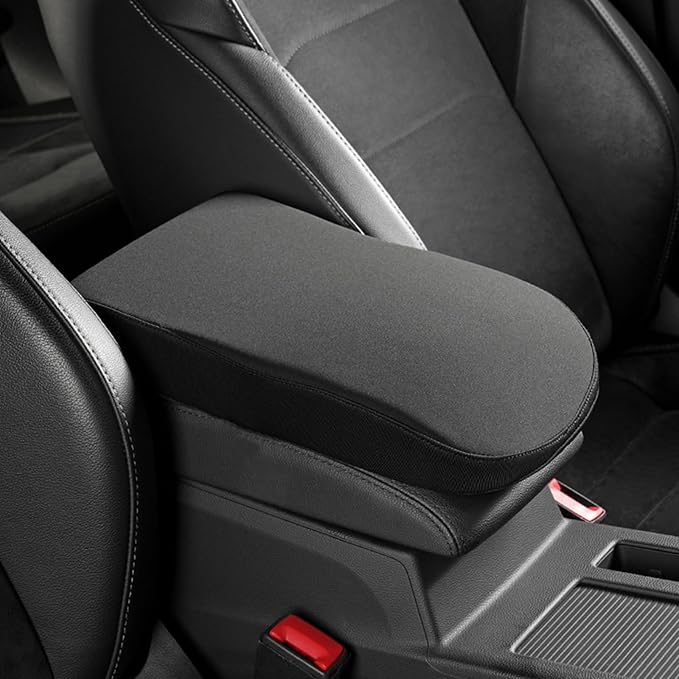 Upgrade Car Console Armrest Pad,Car Armrest Cushion with Comfortable Memory Foam,Premium Material Car Armrest Cover,Universal Car Center Console Pillow,Car Accessories(Black1)