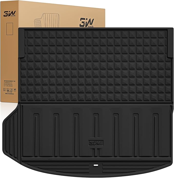 3W Cargo Liner Fit for 2024-2025 2026 Chevrolet Chevy Equinox EV (Non Fuel), TPE All Weather Custom Fit for Chevrolet Equinox EV (Non Fuel) Accessories Cargo mat,Black