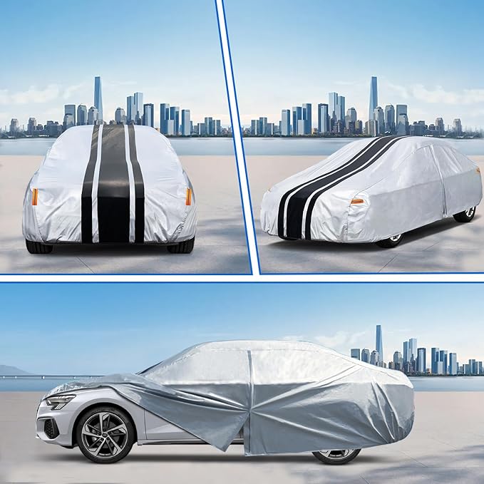 [2025 Upgrade] Car Cover Custom Fit for Nissan 350Z 370Z (2009-2025), Waterproof All Weather for Automobiles Full Exterior CoverSun Rain Snow UV Protector.