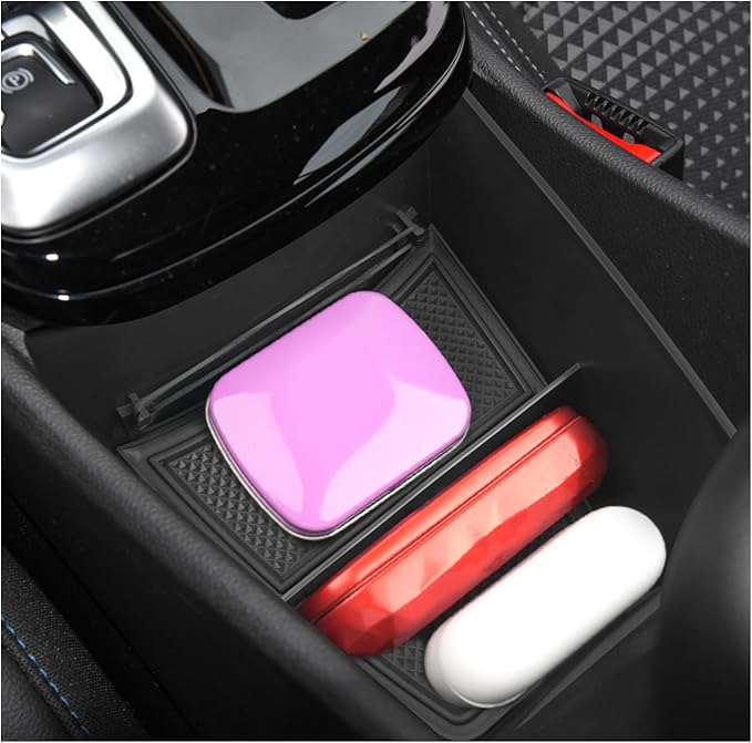 SXCY [2PCS for 2024 2025 Chevy Trax Center Console Organizer 2024 2025 Chevy Trax Accessories(LS LT 1RS 2RS ACTIV) Armrest Storage Box Console Tray for 2024 2025 Trax Console Organizer Black Mats