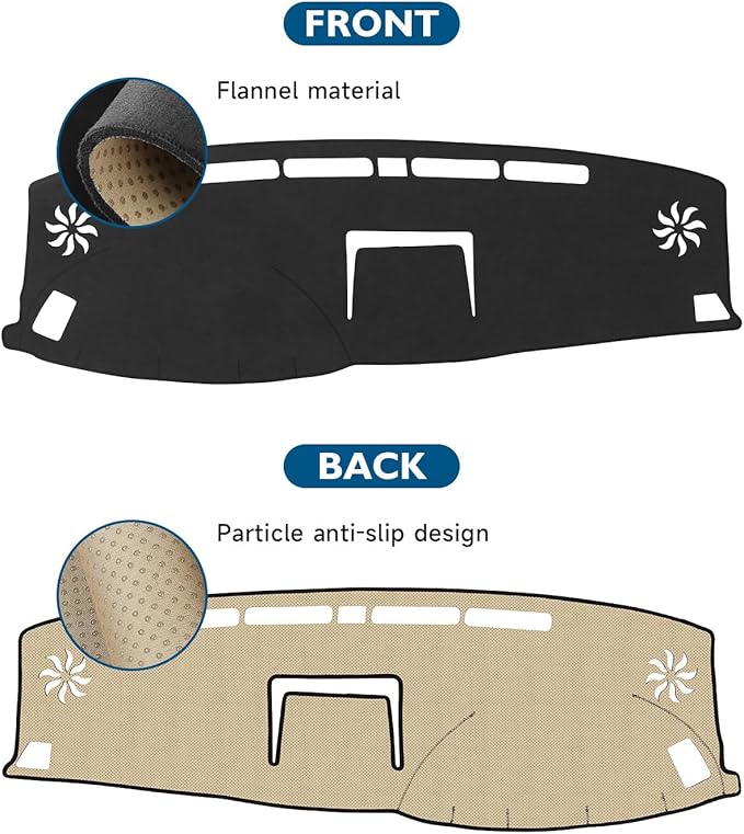 ZZEQYG Dash Cover Mat Compatible with Toyota Tundra 2007-2013 Accessories 2008-2017 Toyota Sequoia Dashboard Cover Mat Interior