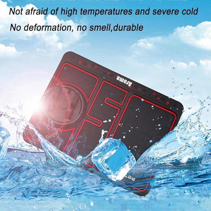 Tumecos Car Non-Slip Mat for Car Dashboard,Dashboard Mat for Car Dashboard Accessories,Dash Cell Phone Mount,Anti-Slip Pat Can Hold Cell Phone, Keys, Sunglasses