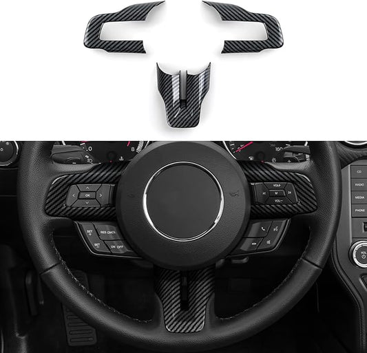 Youtaiche ABS Carbon Fiber Cover Trim Decoration for Ford Mustang 2015 2016 2017 2018 2019 2020 2021 2022 2023 Shelby GT350 2015-2020 GT500 2020-2022 Car Interior Accessories Sticker