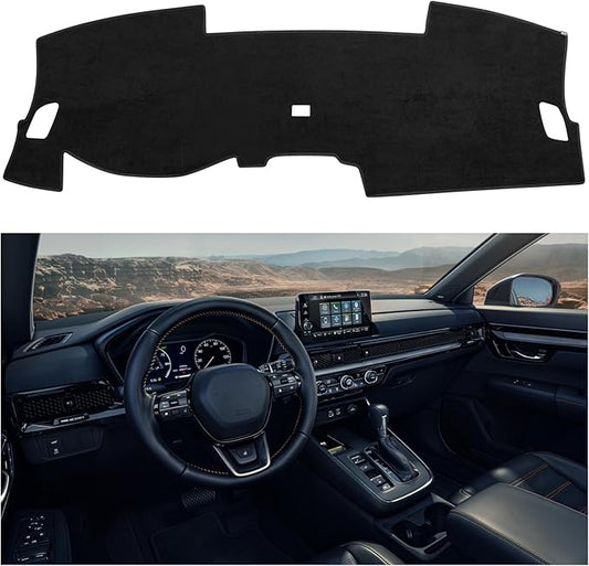 SPEEDWOW Dashboard Dash Board Cover Mat Carpet Compatible with Honda CRV CR-V 2023-2025(Without HUD Models) Dashboard Mat Covers Internal Accessories Black