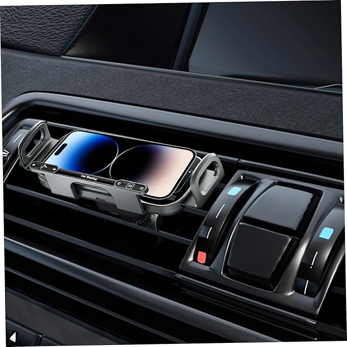 Wireless Charging Rotating Car Mount with Auto Clamping 15W Fast Charging Phone Car Mount Touch Control Wireless Chargers for Dashboard & Air Vent Grey