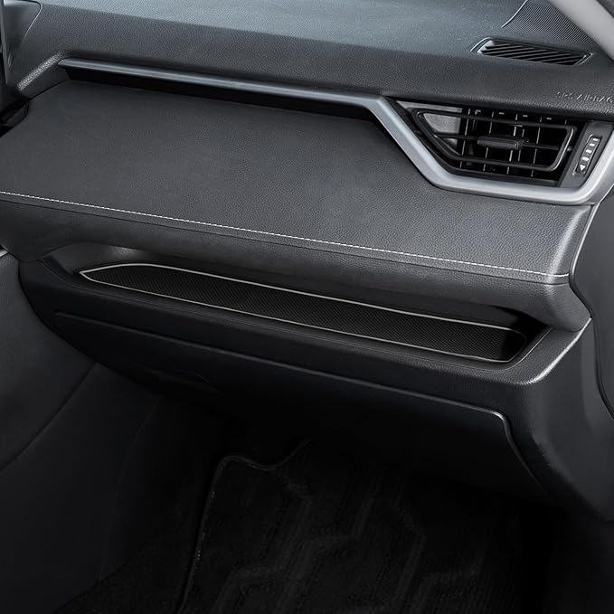 TOPINSTALL Several Colors Liners Compatible with 2019-2025 Toyota RAV4 and 2021-2025 RAV4 Prime, Anti Dust Cup Holder Insert, Premium Center Console Rubber Mat, Door Pocket Pad- 16PCS (Gray Trim)