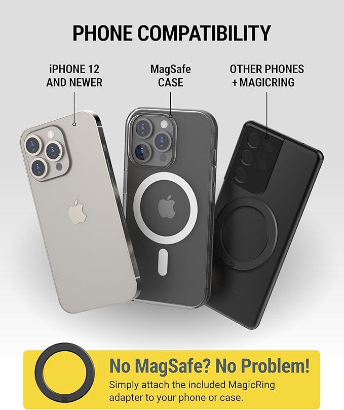 Scosche SMS1CD MagSafe CD Slot Phone Mount, Adjustable Magnetic Cell Phone Holder for Car CD Player, Compatible with iPhone 16 15 14 13 12 Pro Max Mini Plus, Mag Safe Case & More with MagSafe Ring