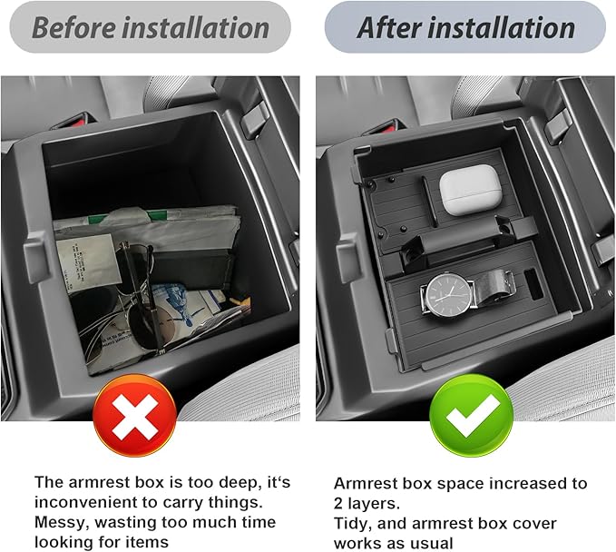 SKTU 2025 2026 4Runner Center Console Organizer for 2025 2026 Toyota 4Runner Console Tray Toyota 4Runner 2025 2026 Accessories Middle Console Organizer with Sunglasses Holder