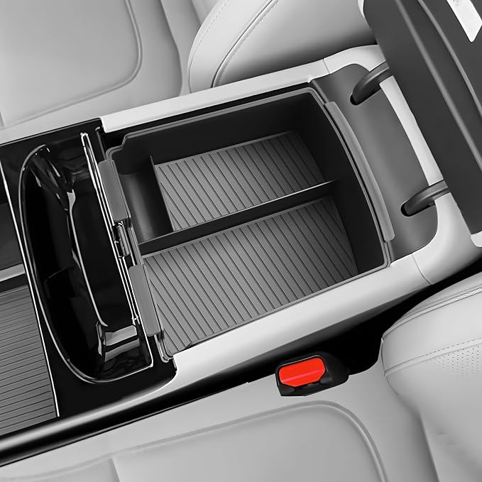 SKTU 2-Pack 2025 2026 Tucson Center Console Organizer for 2025 2026 Hyundai Tucson Limited/Hybrid Console Tray Hyundai Tucson 2025 2026 Accessories with Coin Holder Durable [Double Layers]