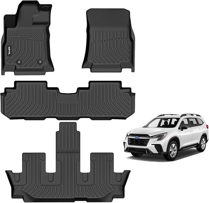 AIPOIL® Floor Mats for 2019-2025 Subaru Ascent 7/8 Passenger | All-Weather | Easy to Clean | All-Round Protection丨Full Set Automobile mats Accessories.