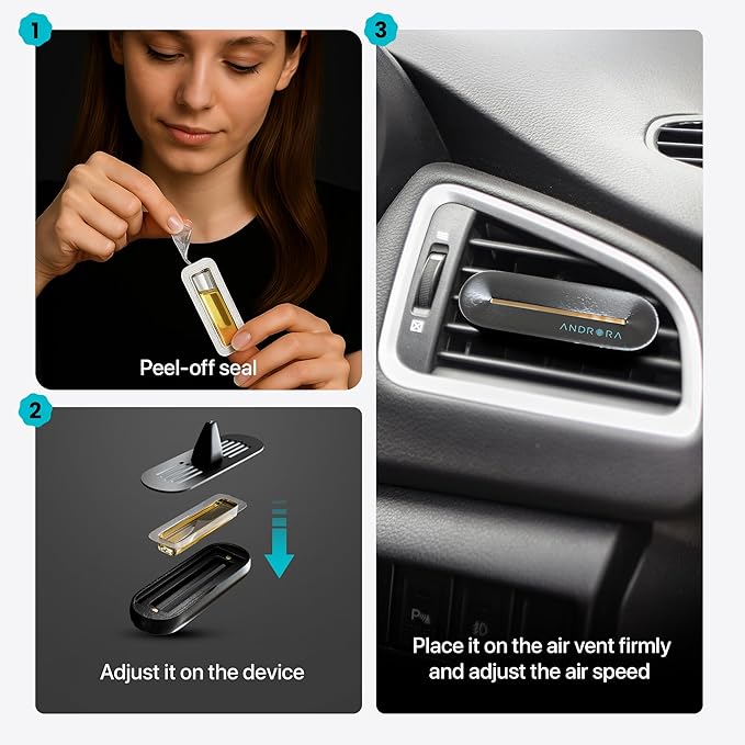 Twilight Car Air Freshener Vent Clip – Minimalist & Premium Design – Long-Lasting 30-Day Scent – Cruelty-Free – Third-Party Tested for REACH & CA Prop 65 Safety – Odor Eliminator for Cars