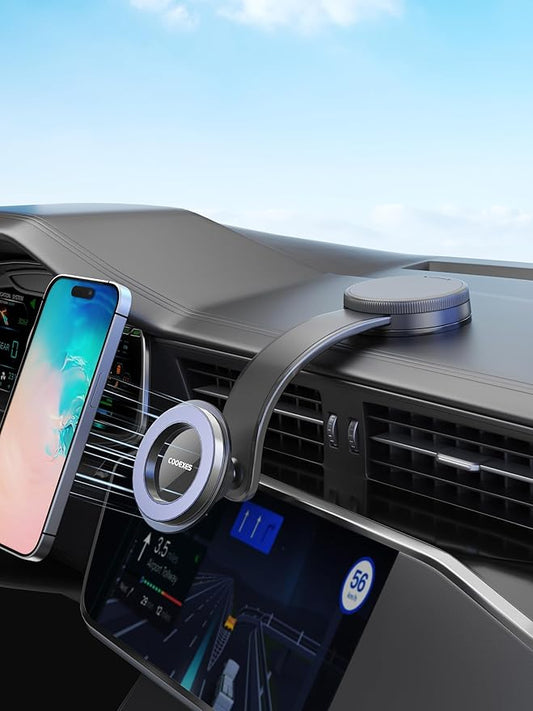 for MagSafe Phone Holder for Car, Magnetic Car Mount with 360°Rotation Vacuum Suction Cup Car Mount for Car - 108LBS,Memory Alloy Bendable Arm, Car Accessories for iPhone 17/16/15