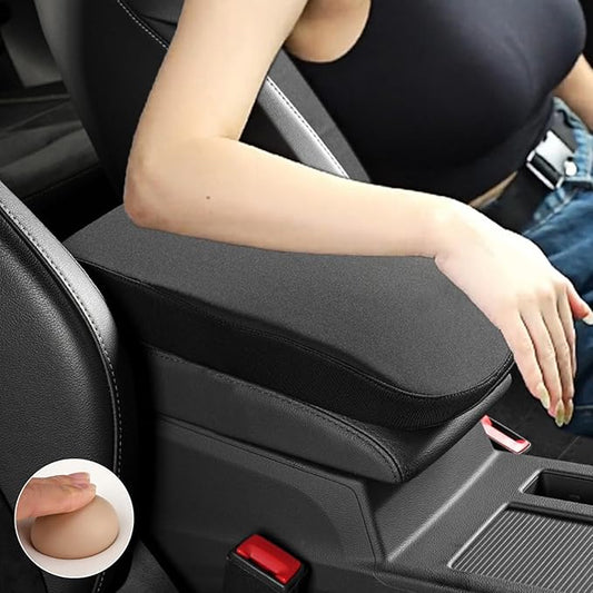 Upgrade Car Console Armrest Pad,Car Armrest Cushion with Comfortable Memory Foam,Premium Material Car Armrest Cover,Universal Car Center Console Pillow,Car Accessories(Black1)