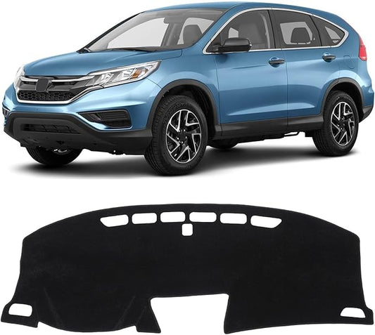 KUST Car Dash Cover for Honda CR-V CRV 2012-2015 2016 Polyester Non-Slip Dashboard Cover Center Console Dash Cover Interior Accessories for Honda CRV CR-V Custom Fit Dash Mat Sunshade No Glare Black
