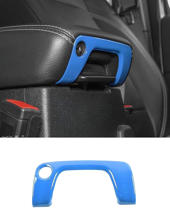 Savadicar Sky Blue Interior Accessories - Armrest Switch Bezel Trim Cover for 2018-Present Jeep Wrangler JL JLU 4XE & Gladiator JT - Solid Color Interior Decor Upgrade Option, 1-Piece