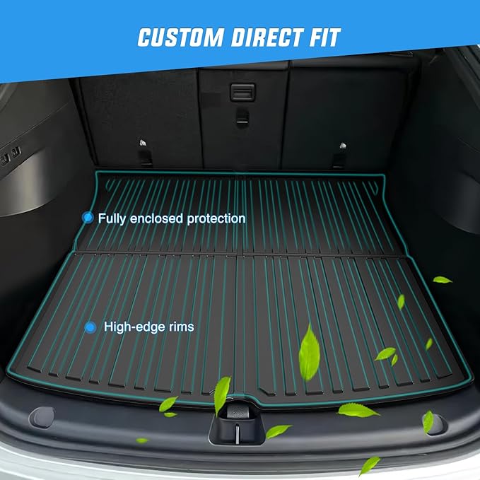 Nilight Cargo Mats for Tesla Model Y 5 Seat 2020 2021 2022 2023 2024 2025 All Weather Protection Heavy Duty Cargo Liners