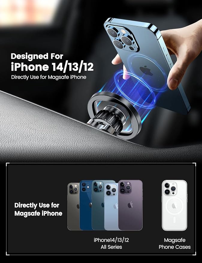 eSamcore Magsafe Magnet Head for Car Mount, Universal for Magsafe Car Mount 18 PCS Magnets Replacement, Fit for 17mm Ball Joint Magnetic Phone Holder for Car Dashboard/Windshield/Air Vent