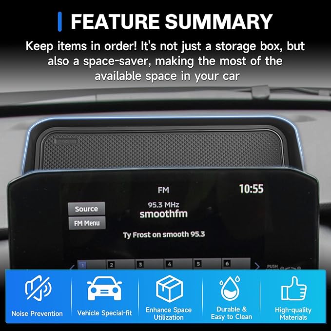 SXCY for 2022-2024 2025 Mitsubishi Outlander Screen Back Organizer [Not for Outlander Sport] 2023 2024 2025 Outlander Dashboard Tray 2023 2024 2025 Outlander Accessories Screen Back Tray