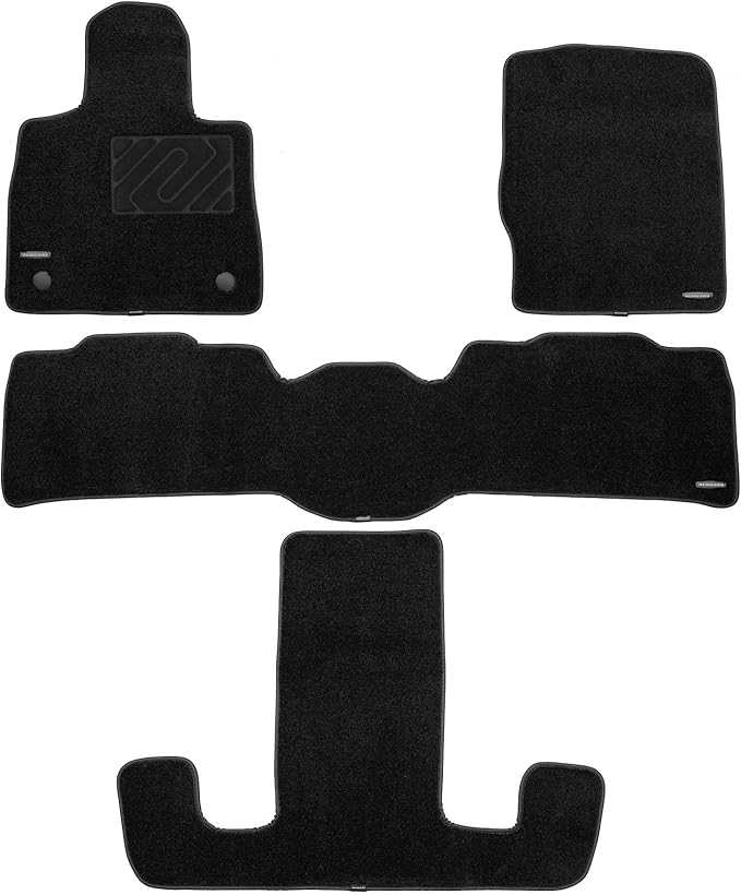 WENNEBIRD Superior Carpet Floor Mats for 2020-2025 Ford Explorer 6 Seats (Without 2nd Row Center Cup Holder), 0.6-Inch Ultra-Thick, Noise-Reducing, All-Weather Waterproof Anti-Slip – 4-Pc Set