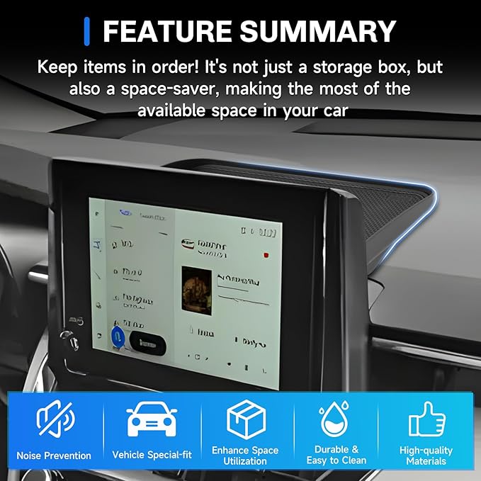 SXCY for 2026 Toyota Corolla Cross Dashboard Organizer Tray [2022-2026, 7/8 Inch Screen] for 2022-2026 Toyota Corolla Cross Accessories Screen Back Tray 2026 Corolla Cross Behind Dash Organizer Tray